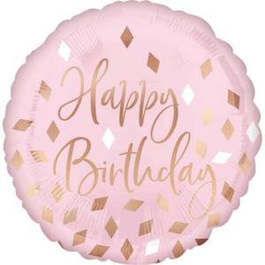 Folienballon Blush Happy Birthday  45 cm 4211601 (0026635421164)