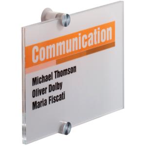 Türschild CRYSTAL SIGN 210x148 mm transparent DURABLE 4823 19 (4005546403595)
