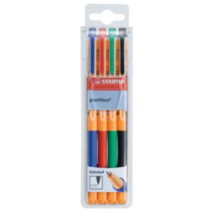 Tintenroller pointVisco 4er Pack blau rot grün schwarz STABILO 1099/4 (4006381360616)