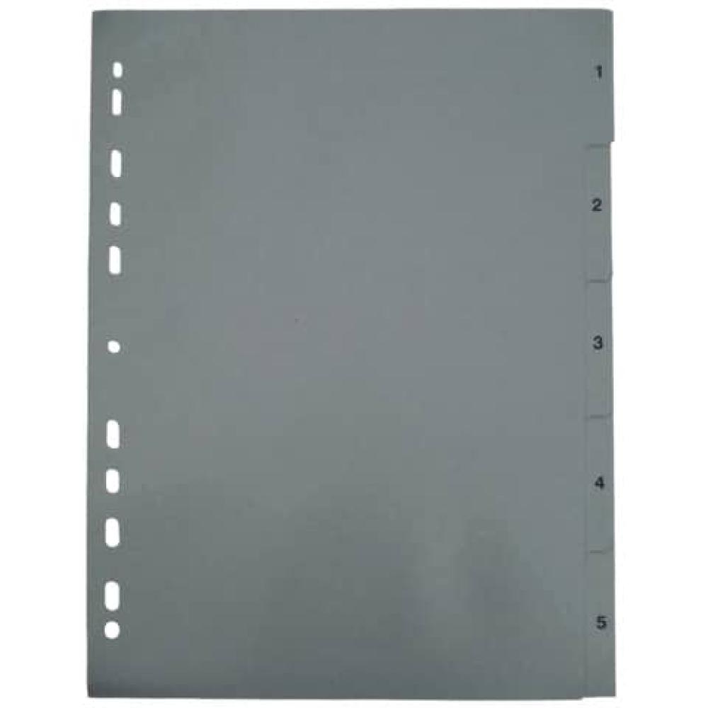 Zahlenregister 1 5, PP A4, 5 Blatt grau 190 (4044581000017)