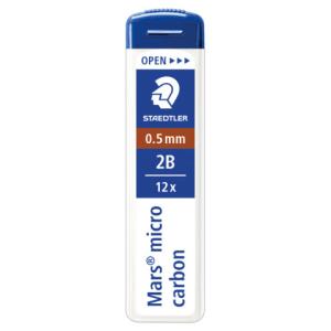 Feinmine Mars micro carbon 250 0,5 mm 2B schwarz 12 Minen STAEDTLER 250 05-2B (4007817213520)