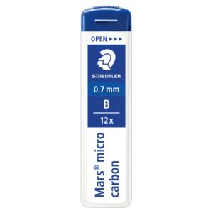 Feinmine Mars micro carbon 250 0,7 mm B schwarz 12 Minen STAEDTLER 250 07-B (4007817213858)