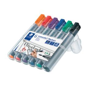 Lumocolor 356 flipchart marker Rundspitze 6 Farben sortiert STAEDTLER 356 WP6 (4007817356067)