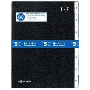 Pultordner Taben 1-7 7 Fächer Hartpappe schwarz PAGNA 24071-04 (4013951001039)