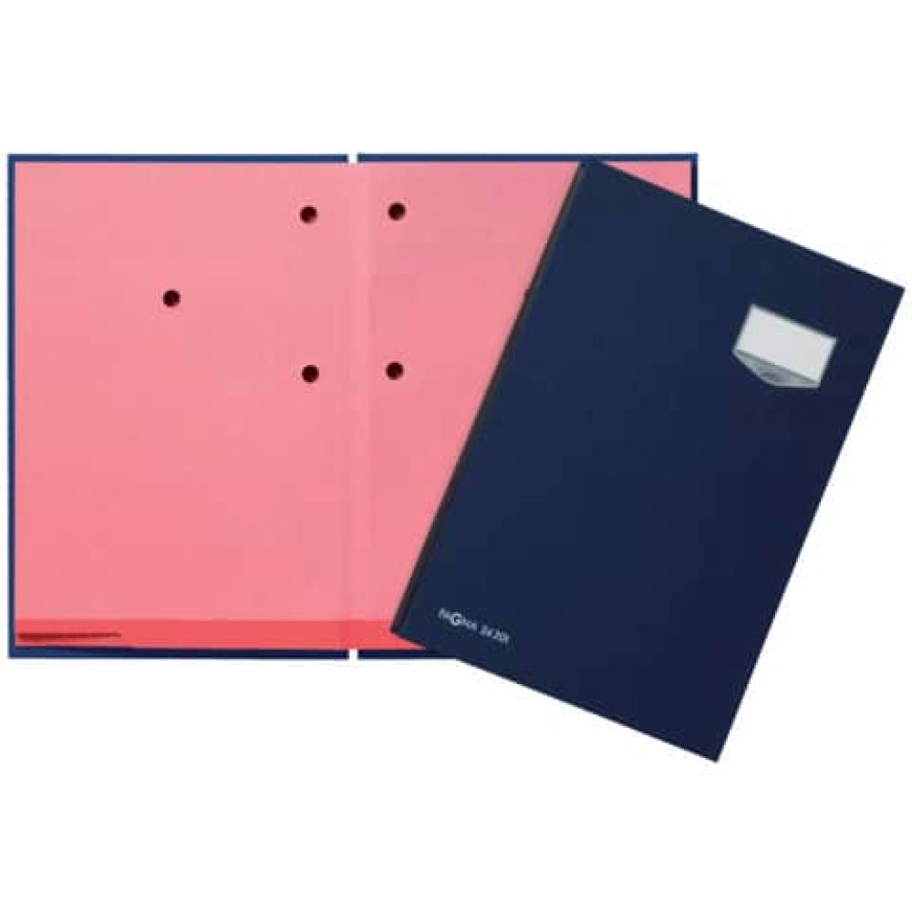 Unterschriftsmappe DE LUXE 20 Fächern A4, Leinen-Einband blau PAGNA 24201-02 (4013951000933)