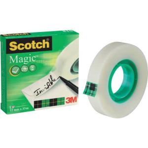 Scotch Magic Tape Klebefilm Matt 12,0 Mm X 33,0 M 1 Rolle M8101233 (3134375005241)