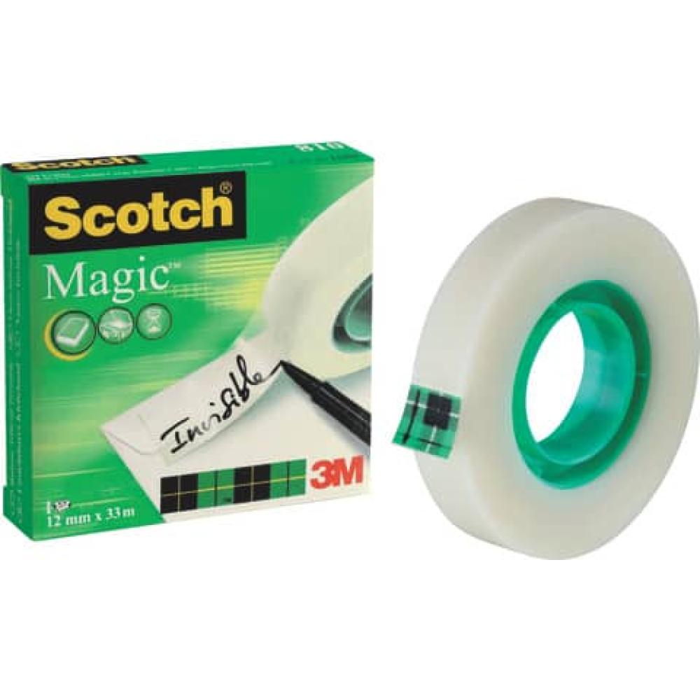 Scotch Magic Tape Klebefilm Matt 12,0 Mm X 33,0 M 1 Rolle M8101233 (3134375005241)