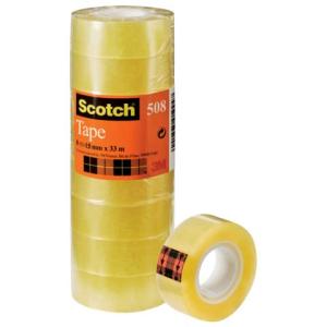 Klebeband Transparent 508, PP 33 mx15 mm 10 Rollen SCOTCH 5081533 (4001895919886)
