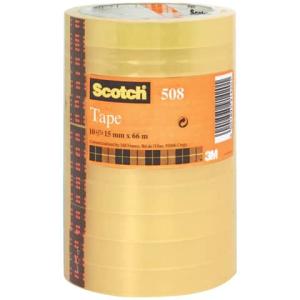 Klebeband Transparent 508, PP 66 mx15 mm 10 Rollen SCOTCH 5081566 (4001895914201)