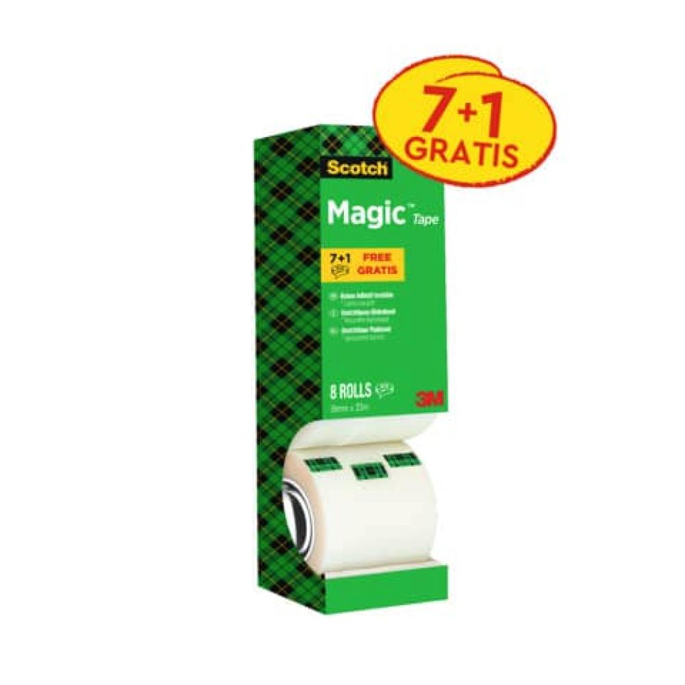 Klebeband Magic 810 Zellulose Acetat unsichtbar beschriftbar 33mx19mm 8 Rollen SCOTCH 8-1933R8 (4046719205936)