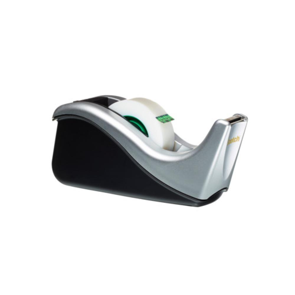 Tischabroller C60 inkl. 1 Rollen Magic Tape 810, silber schwarz SCOTCH C60-ST (4046719105472)