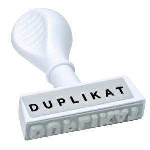 Stempel Text Duplikat Abdruck 45 mm WEDO 193 14 (4003801005843)