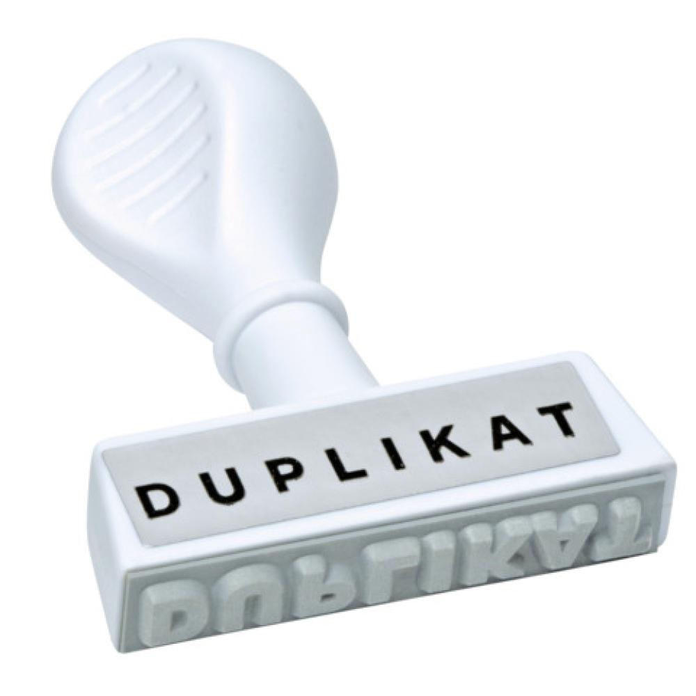 Stempel Text Duplikat Abdruck 45 mm WEDO 193 14 (4003801005843)
