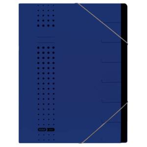 Ordnungsmappe chic 7 Fächer A4, Karton (RC) 450 g qm dunkelblau ELBA 400002023 (4002030047716)