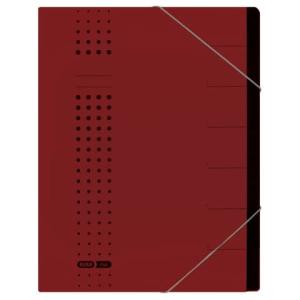 Ordnungsmappe chic 7 Fächer A4, Karton (RC) 450 g qm bordeaux ELBA 400002021 (4002030047723)