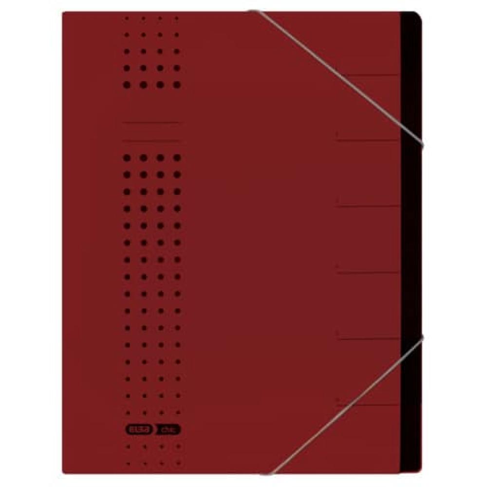 Ordnungsmappe chic 7 Fächer A4, Karton (RC) 450 g qm bordeaux ELBA 400002021 (4002030047723)