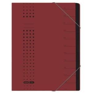 Ordnungsmappe chic 12 Fächer A4, Karton (RC) 450 g qm bordeaux ELBA 400001990 (4002030047754)