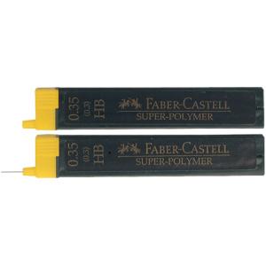 Feinmine SUPER-POLYMER 0,3 0,35 mm HB schwarz 12 Minen FABER CASTELL 120300 (4005401203001)