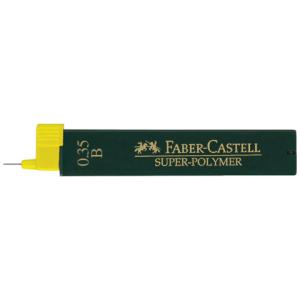 Feinmine SUPER-POLYMER 0,35 mm B schwarz 12 Minen FABER CASTELL 120301 (4005401203018)