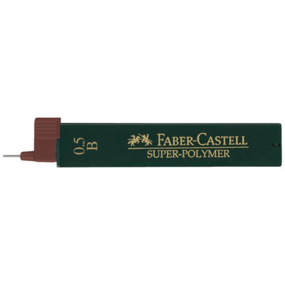 Feinmine SUPER POLYMER 0,5 mm B schwarz 12 Minen FABER CASTELL 120501 (4005401205012)