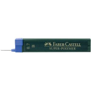 Feinmine SUPER POLYMER 0,7 mm B schwarz 12 Minen FABER CASTELL 120701 (4005401207016)