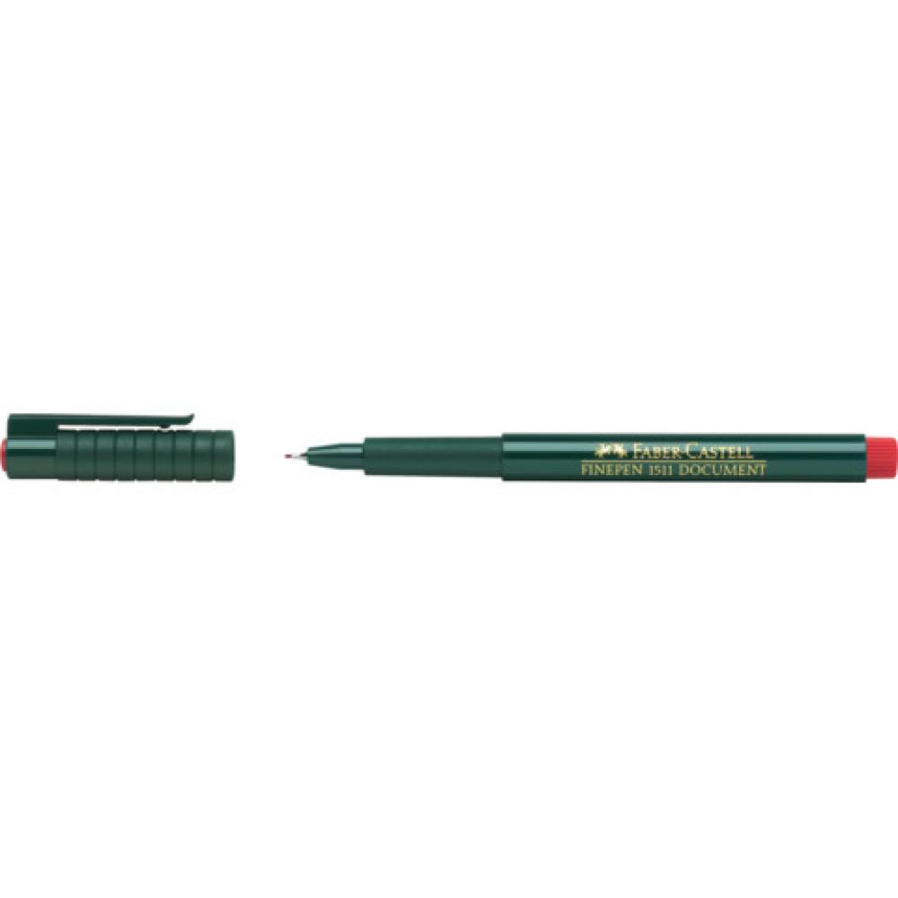 Feinschreiber FINEPEN 1511 0,4 mm rot (dokumentenecht) FABER CASTELL 151121 (4005401511212)