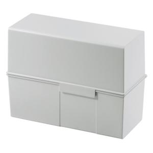 Karteibox DIN A5 quer max 500 Karten mit Stahlscharnier lichtgrau HAN 975-11 (4012473975118)