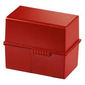Karteibox DIN A6 quer für 400 Karten mit Stahlscharnier rot HAN 976-17 (4012473976177)