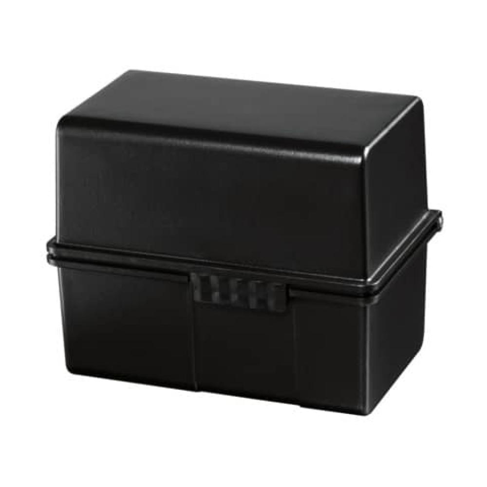 Karteibox DIN A8 quer für 200 Karten mit Stahlscharnier schwarz HAN 978-13 (4012473978935)