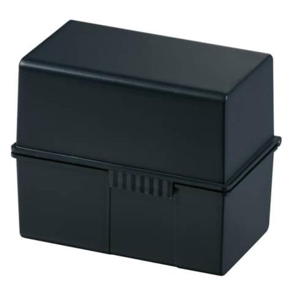Karteibox DIN A7 quer für 300 Karten mit Stahlscharnier schwarz HAN 977-13 (4012473977136)