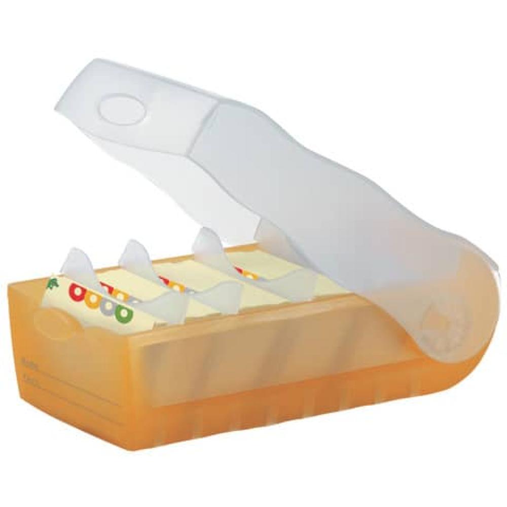 Karteibox CROCO A8 quer für 500 Karten orange-transl. HAN 998-613 (4012473998018)