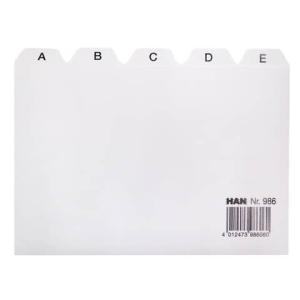 Register A Z DIN A6 quer 25-teilig für Karteibox Karteikästen Tröge grau HAN 986 (4012473986060)