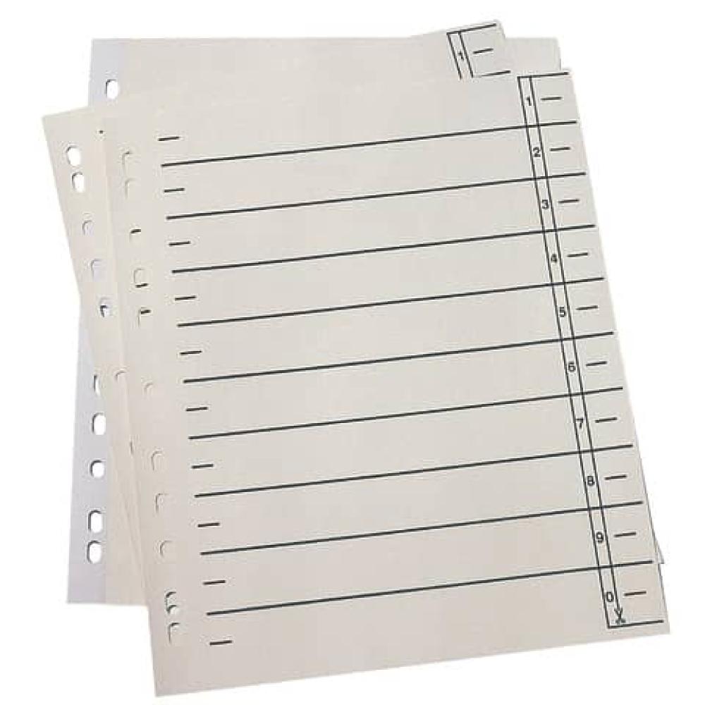 Trennblätter A4 Überbreite 190 g qm Karton Lochrand verstärkt chamois 100 Stück 9521108100 (4018924952080)