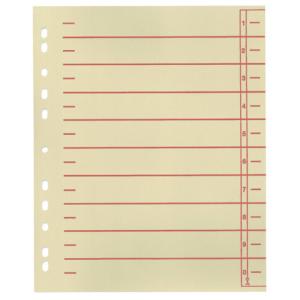 Trennblätter A4 Überbreite rot farbiger Organisationsdruck 100 Stück 9531103100 (4018924931030)