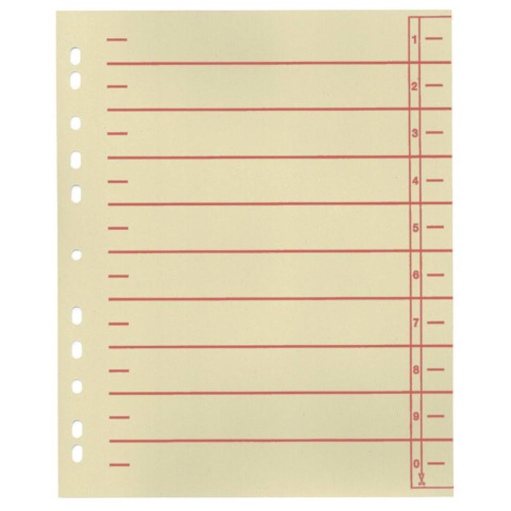 Trennblätter A4 Überbreite rot farbiger Organisationsdruck 100 Stück 9531103100 (4018924931030)