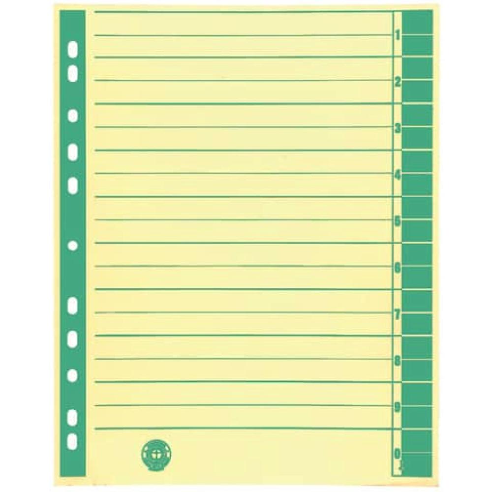 Trennblätter A4 Überbreite grün farbiger Rahmendruck 100 Stück 9541101100 (4018924941015)