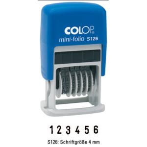 Mini-Dater 4 mm Ziffernstempel 6 Bänder COLOP 128280 (9004362365556)