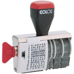 Bänderstempel 4 mm Datum 12 Texte COLOP 108802 (9004362302353)