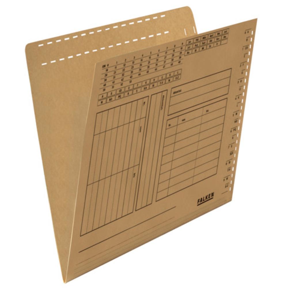 Einstellmappe mit Schlitzstanzung braun Kraftkarton 230 g qm Falken 80004377 (4014481561017)