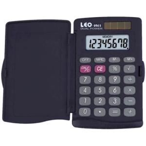 Solar-Taschenrechner schwarz 8-stellig Hard-Cover LEO 094S (4016596039498)