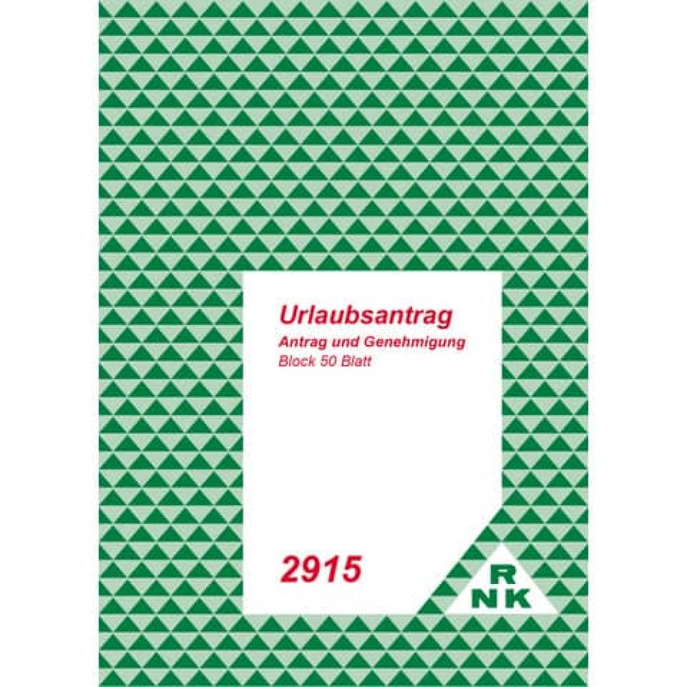 Urlaubsantrag Block 50 Blatt DIN A5 RNK 2915 (4002871291507)