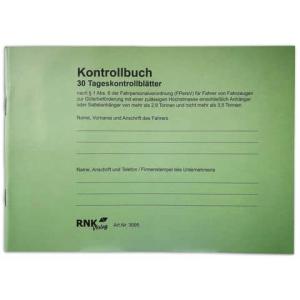 Rnk-verlag Tageskontrollblätter Für Das Fahrpersonal Formularbuch 3095 (4002871309509)