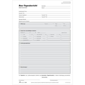 Bau-Tagesbericht Block 3x50 Blatt DIN A4, mit Durchschreibepapier RNK 1306 (4002871130608)