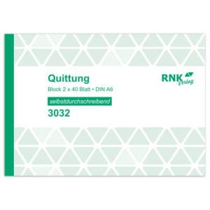 Quittung A6 quer MP SD 2x40 Blatt RNK 3032 (4002871303200)