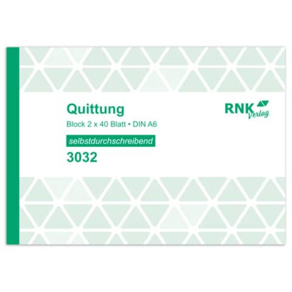 Quittung A6 quer MP SD 2x40 Blatt RNK 3032 (4002871303200)
