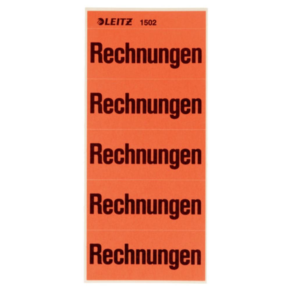 1502 Inhaltsschild Rechnungen selbstklebend 100 Stück rot Leitz 1502-00-00 (4002432302086)