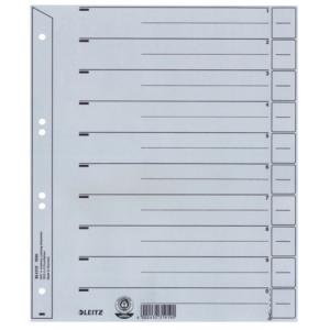 Leitz Trennblätter 1650 1-0 Grau, 100 St. 16500085 (4002432435043)