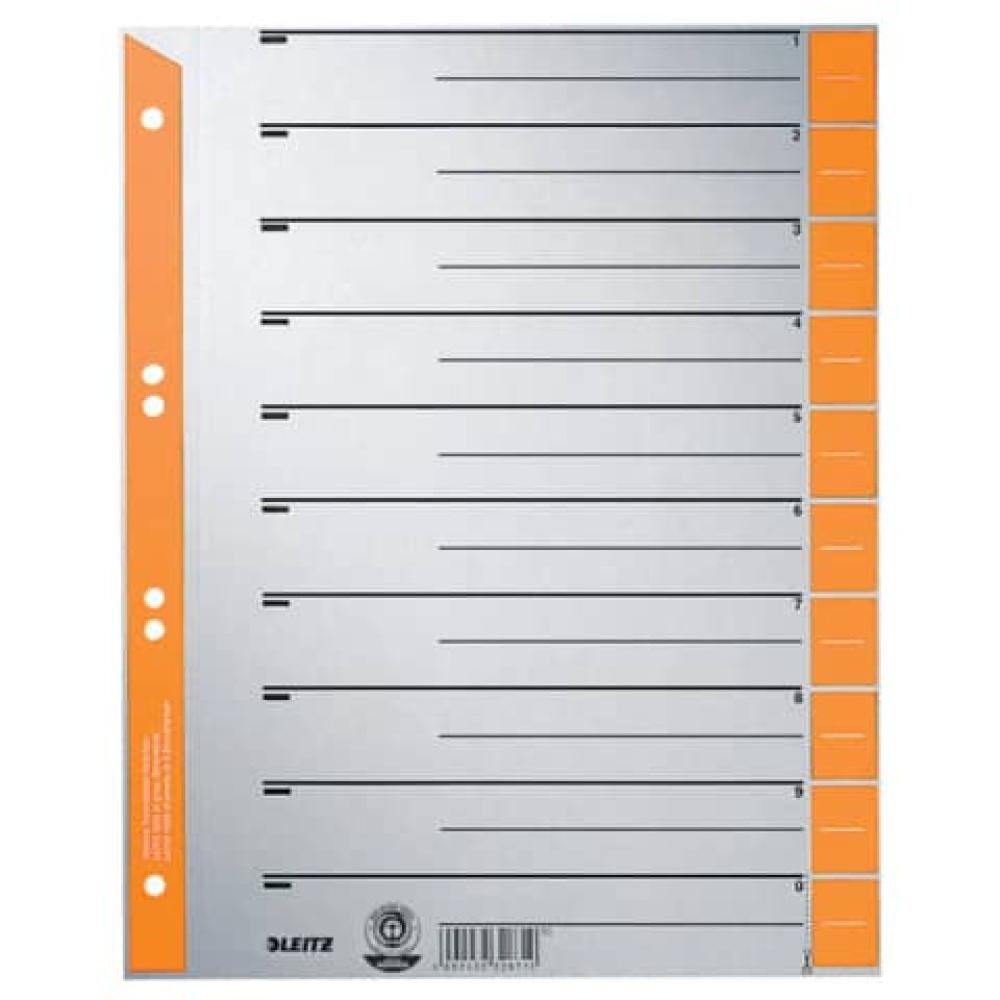 1652 Trennblätter A4 Überbreite orange farbiger Lochrand 100 Stück Leitz 1652-00-45 (4002432328697)