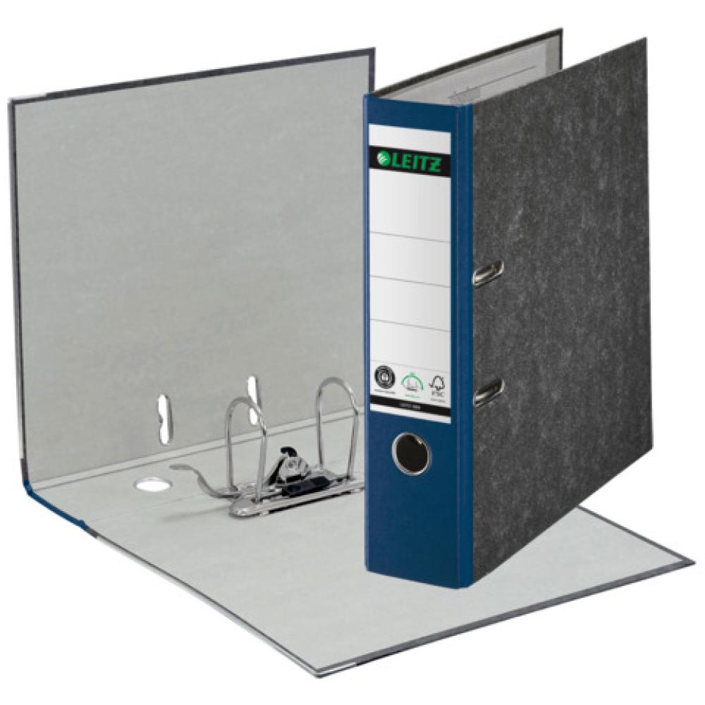 1080 Ordner Pappe A4 Wolkenmarmor 80 mm blau Leitz 1080-50-35 (4002432359295)