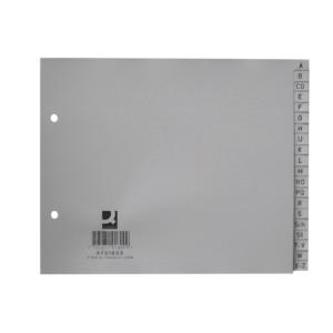Register A Z PP ohne Index für A4 18 cm hoch 20 Blatt grau Q-CONNECT KF01809 (5705831018099)